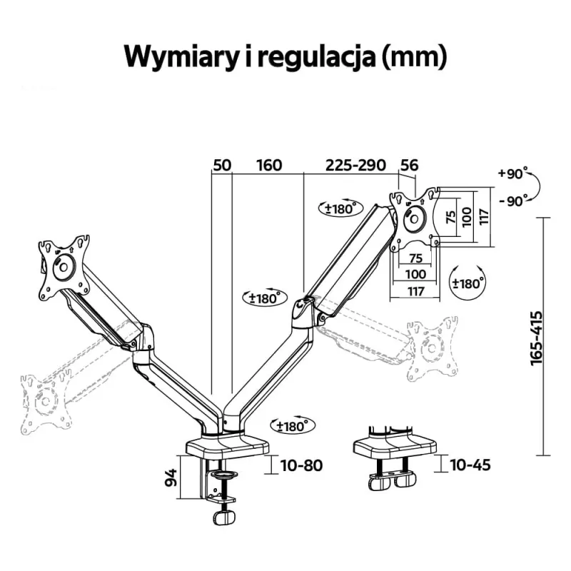 LVN System Uchwyt na monitor M2 Pro