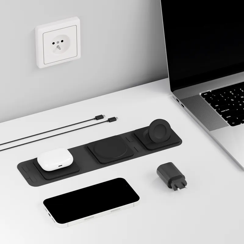 LVN System Ładowarka indukcyjna Portable Magsafe Wallet 3w1