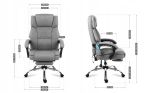 Fotel biurowy z masażem Mark Adler Boss 6.0 Grey
