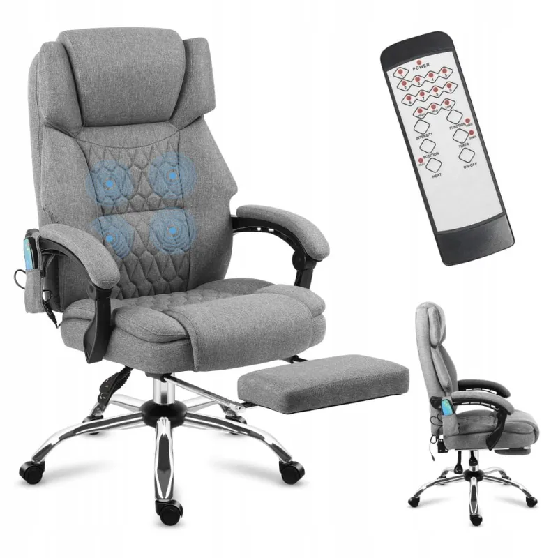 Fotel biurowy z masażem Mark Adler Boss 6.0 Grey