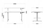 Biurko elektryczne 160 x 80 cm Mark Adler Leader 7.6 White