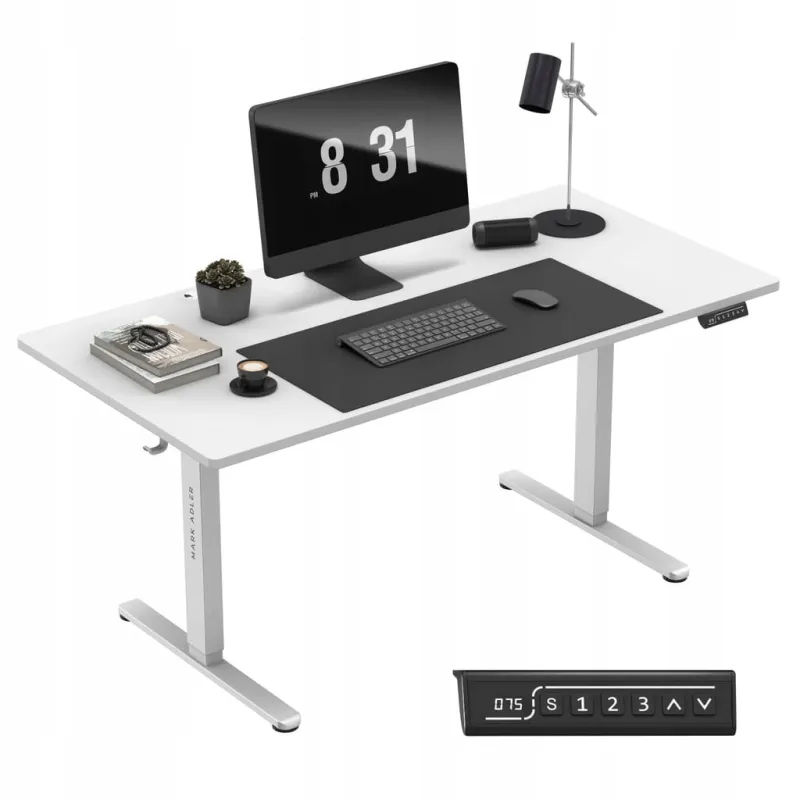 Biurko elektryczne 160 x 80 cm Mark Adler Leader 7.6 White