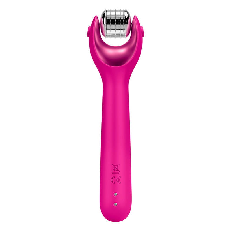 Roller do mezoterapii igłowej twarzy 9w1 Geske z Aplikacją (magenta)