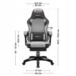 Fotel gamingowy Huzaro Force 3.7 Grey
