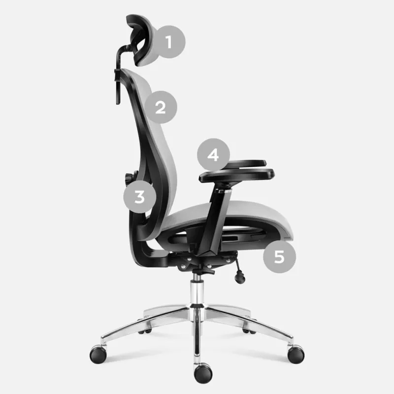 Fotel ergonomiczny Mark Adler Expert 5.3 Grey Mesh