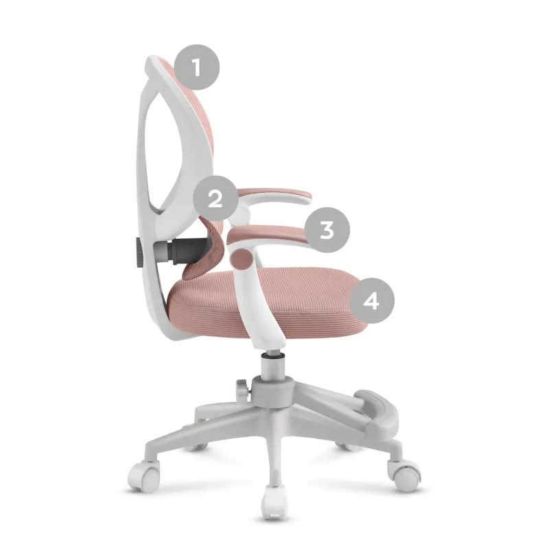 Fotel regulowany dla dziecka Mark Adler Junior 4.5 Pink