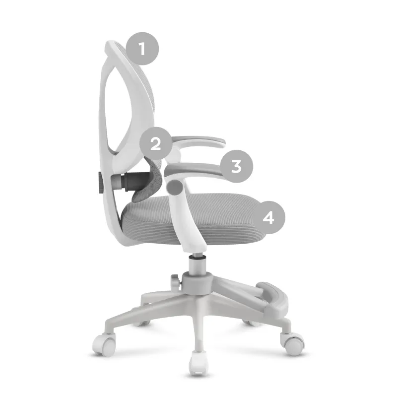 Fotel regulowany dla dziecka Mark Adler Junior 4.5 Grey
