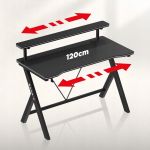 Biurko gamingowe 120 cm Huzaro Hero 1.9 Black