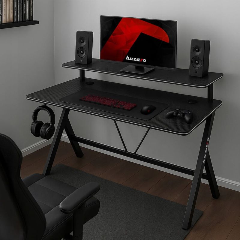 Biurko gamingowe 120 cm Huzaro Hero 1.9 Black