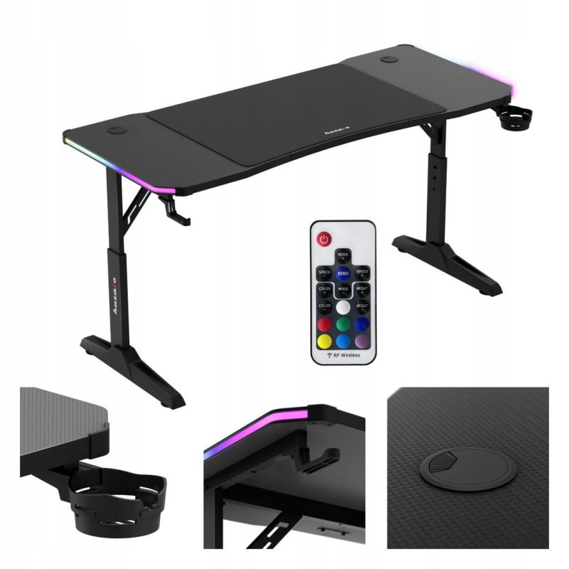 Biurko gamingowe LED Huzaro Hero 3.6 RGB Black
