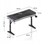 Biurko gamingowe LED Huzaro Hero 3.6 RGB Black