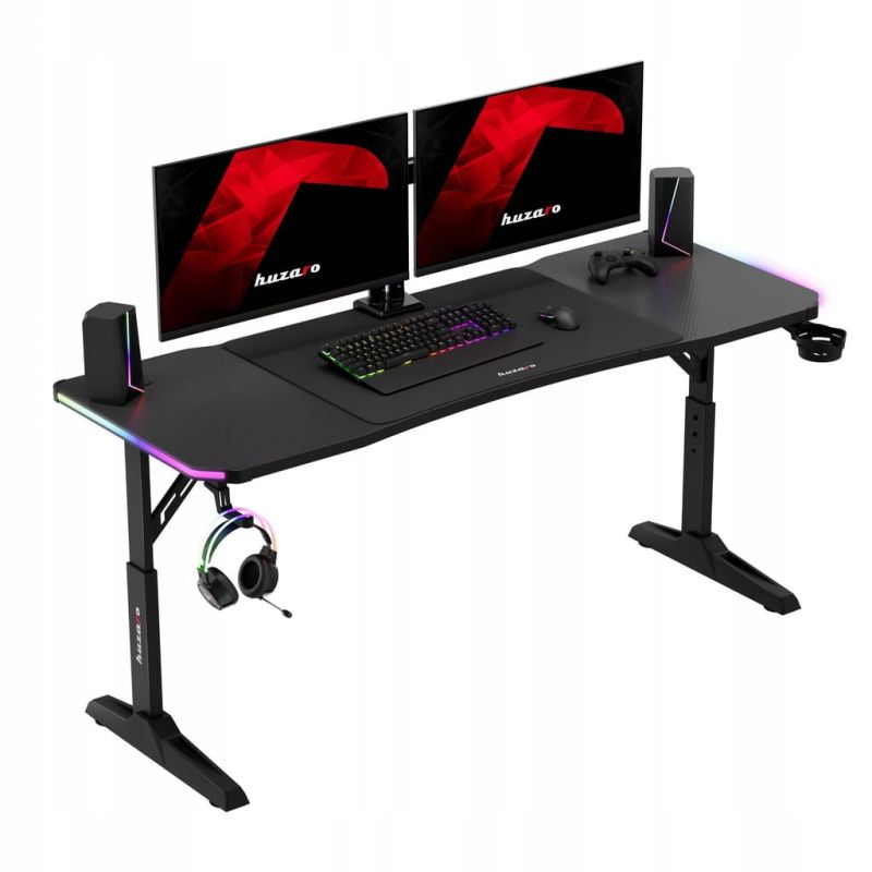 Biurko gamingowe Huzaro Hero 4.6 RGB Black 160 cm