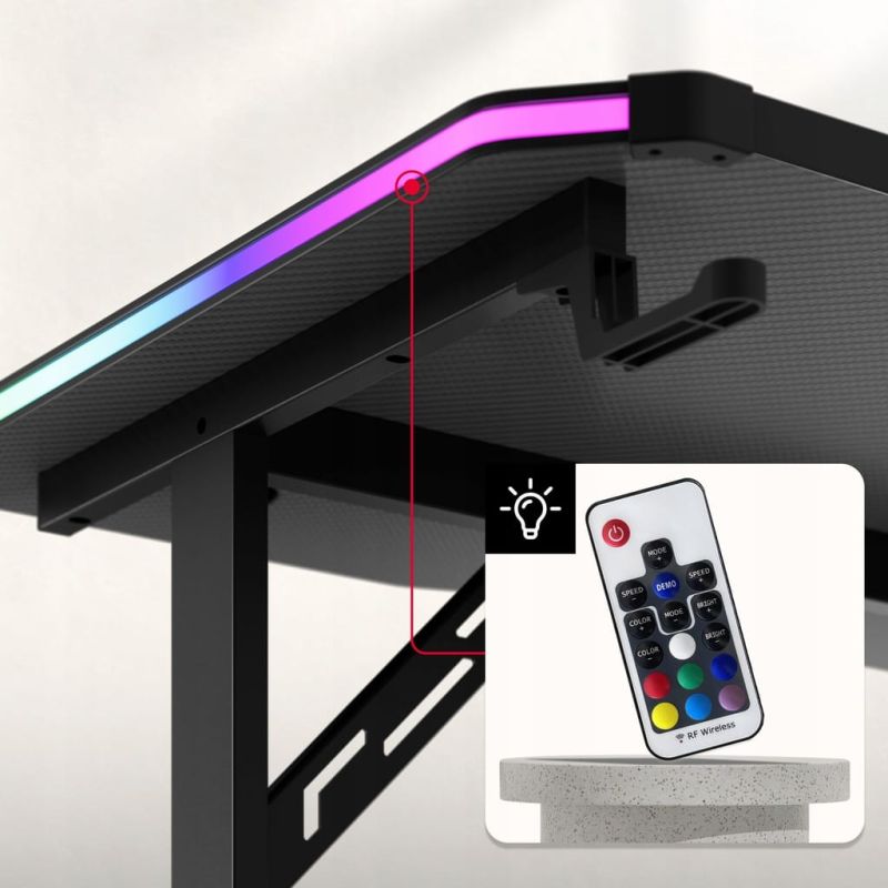 Biurko gamingowe Huzaro Hero 4.6 RGB Black 160 cm