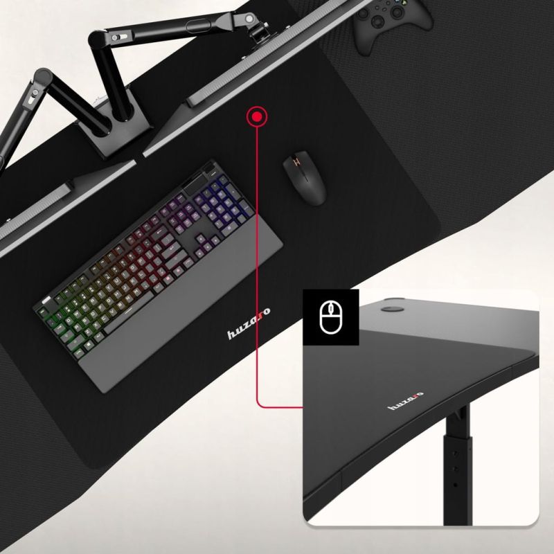 Biurko gamingowe Huzaro Hero 4.6 RGB Black 160 cm