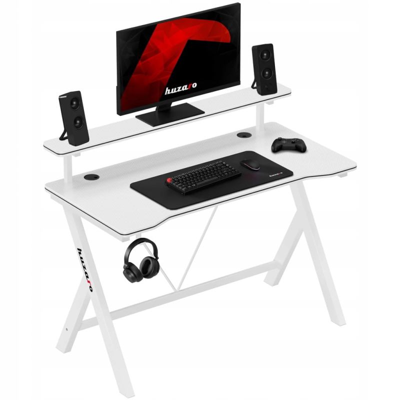 Biurko gamingowe 120 cm Huzaro Hero 1.9 White