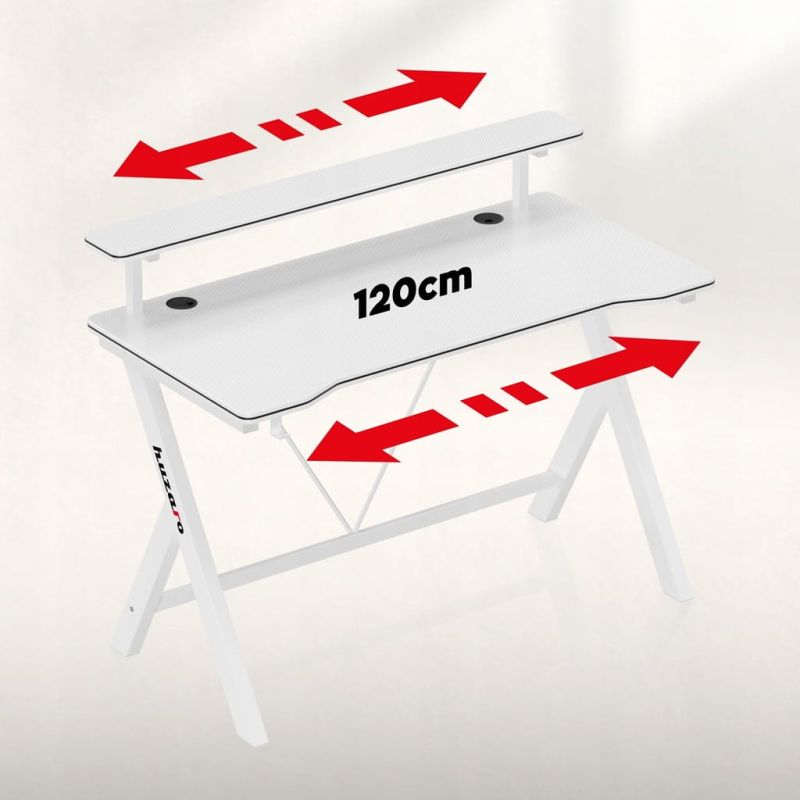 Biurko gamingowe 120 cm Huzaro Hero 1.9 White