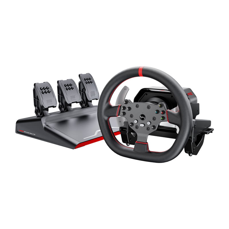 Zestaw gamingowy PXN-V10 Pro – kierownica + pedały + zaciski montażowe (PC / PS4 / Xbox One / Xbox Series X|S)