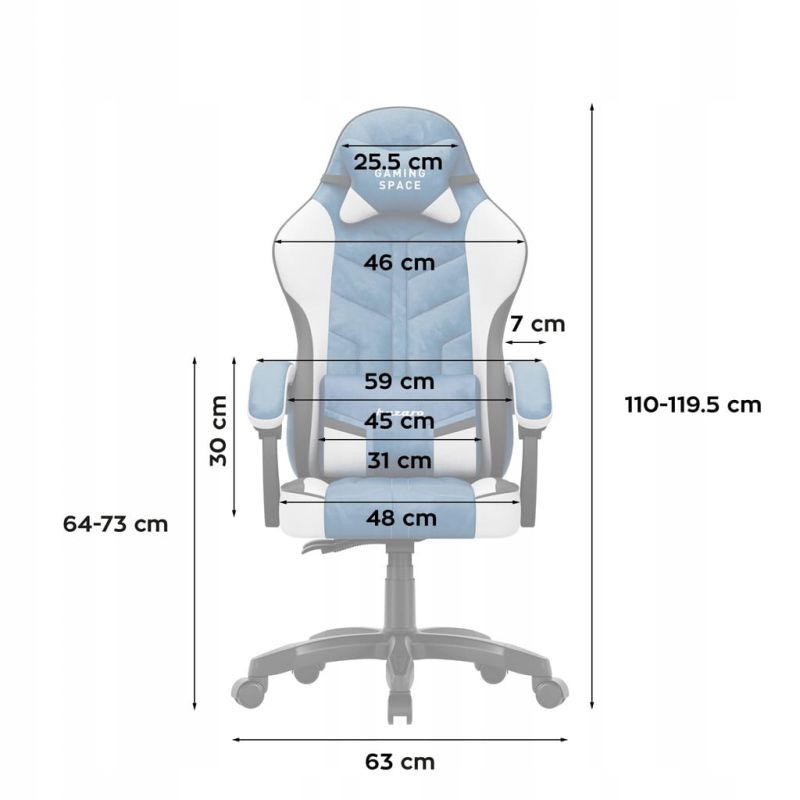 Fotel gamingowy Huzaro Force 2.7 Blue