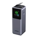 Powerbank 20000mAh Ugreen PB726 USB + USB-C, 165W, wbudowany kabel, certyfikat CCC (szary)