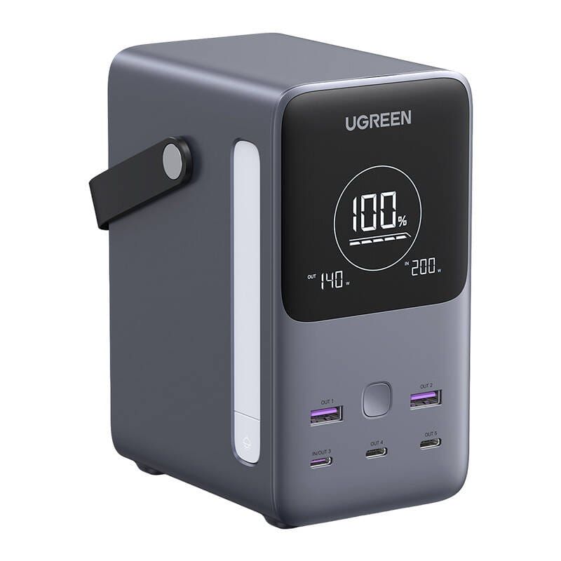 Powerbank UGREEN PB770 48000mAh 300W 6-portowy (szary)