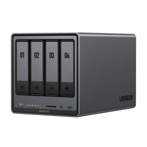 Serwer plików NAS Ugreen DXP4800 Plus, 4-dyskowy, Intel 8505, 8GB DDR5, 2.5GbE, 4K HDMI, SD 3.0