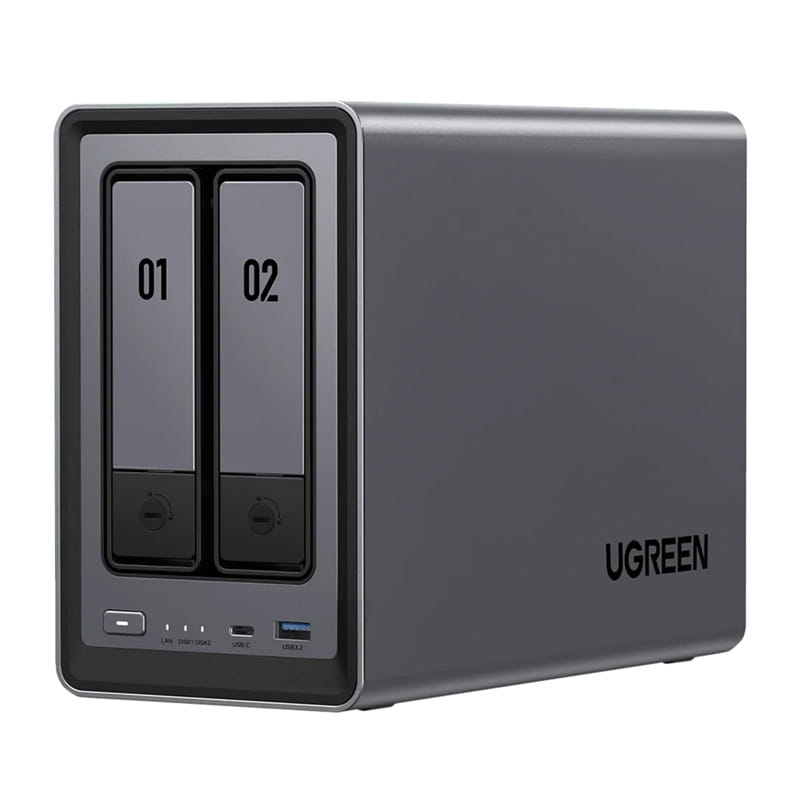 Serwer plików NAS Ugreen DXP2800, 2-dyskowy, Intel N100, 8GB DDR5, 2.5GbE, 4K HDMI