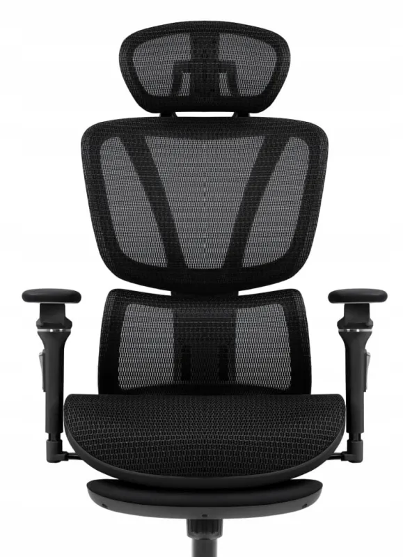 Fotel biurowy ergonomiczny obrotowy Hell's Chair HC-1044 czarny tkanina