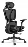 Fotel biurowy ergonomiczny obrotowy Hell's Chair HC-1044 czarny tkanina