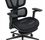 Fotel biurowy ergonomiczny obrotowy Hell's Chair HC-1044 czarny tkanina