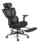 Fotel biurowy ergonomiczny obrotowy Hell's Chair HC-1044 czarny tkanina