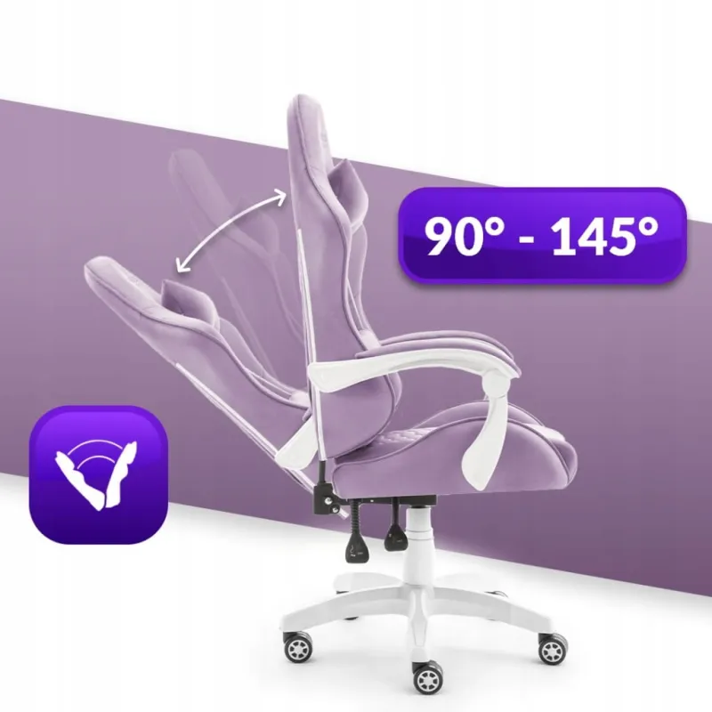 Fotel gamingowy HELL'S CHAIR HC-1000 Purple tkanina