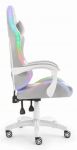 Fotel gamingowy Hell's Chair HC-1000 szary tkanina LED RGB z poduszkami