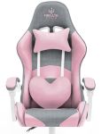 Fotel gamingowy HELL'S CHAIR Rainbow Pink- Gray tkanina