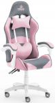 Fotel gamingowy HELL'S CHAIR Rainbow Pink- Gray tkanina