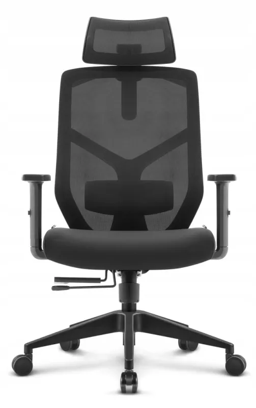 Fotel biurowy ergonomiczny obrotowy Hell's Chair HC-1052 czarny tkanina