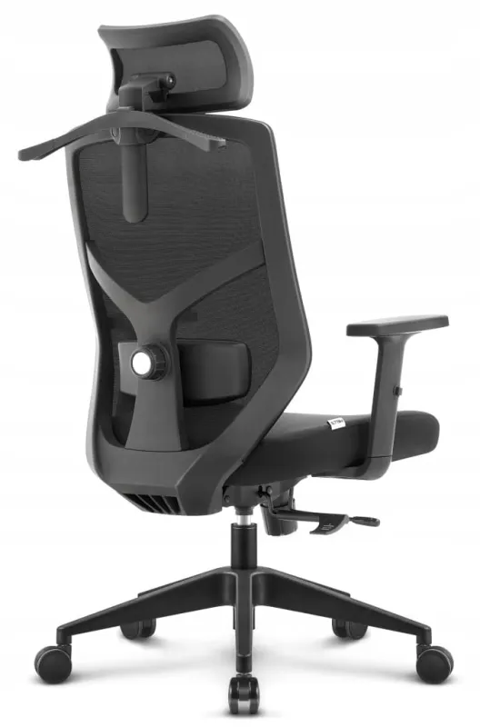 Fotel biurowy ergonomiczny obrotowy Hell's Chair HC-1052 czarny tkanina