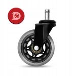 Kółka kauczukowe do fotela gamingowego biurowego Hell;s Chair 5 szt. 11mm