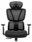 Fotel biurowy ergonomiczny obrotowy Hell's Chair HC-1043 czarny tkanina
