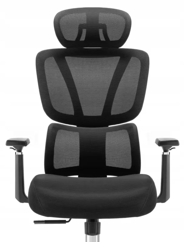Fotel biurowy ergonomiczny obrotowy Hell's Chair HC-1043 czarny tkanina