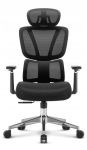 Fotel biurowy ergonomiczny obrotowy Hell's Chair HC-1043 czarny tkanina