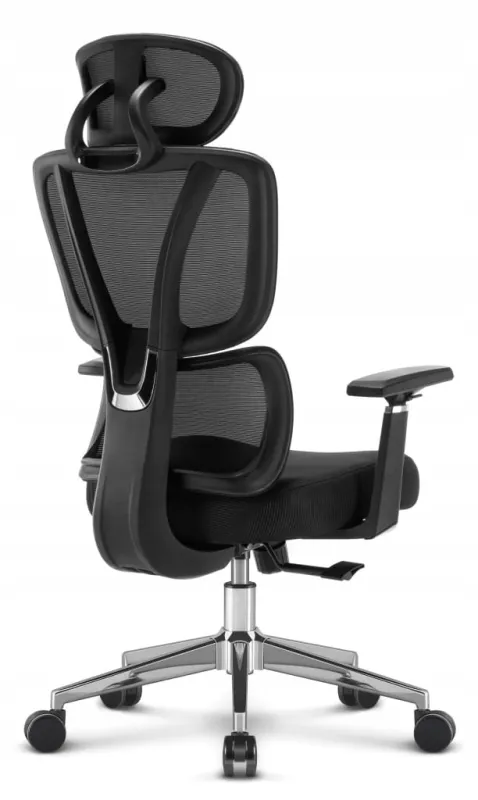 Fotel biurowy ergonomiczny obrotowy Hell's Chair HC-1043 czarny tkanina