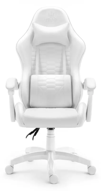 Fotel gamingowy Hell's Chair HC-1000 White skóra sztuczna biały