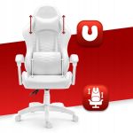 Fotel gamingowy Hell's Chair HC-1000 White skóra sztuczna biały