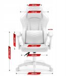 Fotel gamingowy Hell's Chair HC-1000 White skóra sztuczna biały