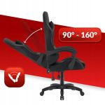 Fotel gamingowy Hell's Chair HC-1000 Black tkanina czarny