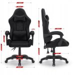 Fotel gamingowy Hell's Chair HC-1000 Black tkanina czarny