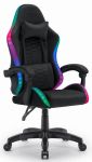 Fotel gamingowy HELL'S CHAIR HC- 1000 Black Tkanina LED RGB tkanina czarny