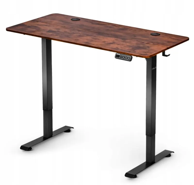 Biurko elektryczne z regulacją wysokości Hells Chair Rustic Brown 120x60 cm