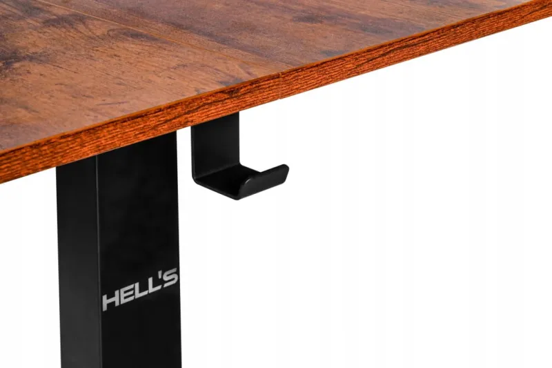 Biurko elektryczne z regulacją wysokości Hells Chair Rustic Brown 120x60 cm