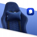 Fotel gamingowy HELL'S CHAIR HC- 1000 Granatowy tkanina